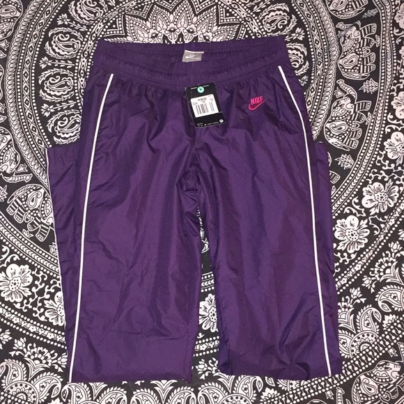 nike purple track pants